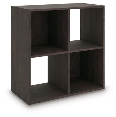 Piperton Four Cube Organizer - Dark Brown Cube Organizers modern furniture Contempo Furniture