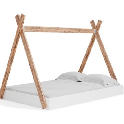 Piperton Full Tent Complete Bed in Box - White Platform Bed modern furniture Contempo Furniture