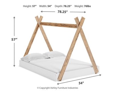 Piperton Full Tent Complete Bed in Box - White Platform Bed modern furniture Contempo Furniture