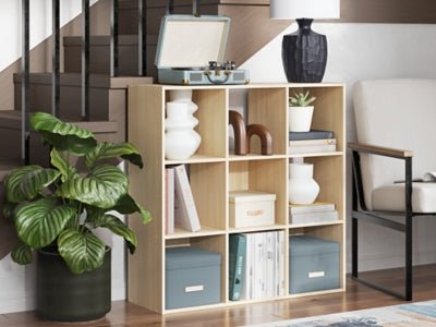 Piperton Nine Cube Organizer - Beige Cube Organizers modern furniture Contempo Furniture