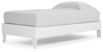Piperton Twin Platform Bed - White Platform Bed modern furniture Contempo Furniture