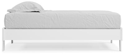 Piperton Twin Platform Bed - White Platform Bed modern furniture Contempo Furniture