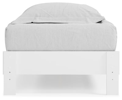 Piperton Twin Platform Bed - White Platform Bed modern furniture Contempo Furniture