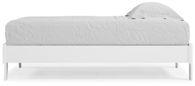 Piperton Twin Platform Bed - White Platform Bed modern furniture Contempo Furniture