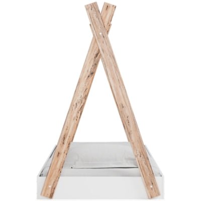 Piperton Twin Tent Complete Bed in Box - White Platform Bed modern furniture Contempo Furniture
