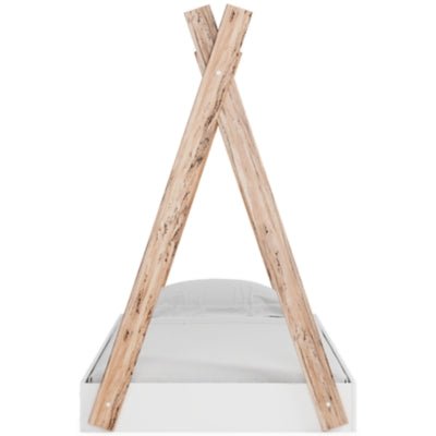 Piperton Twin Tent Complete Bed in Box - White Platform Bed modern furniture Contempo Furniture