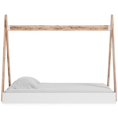 Piperton Twin Tent Complete Bed in Box - White Platform Bed modern furniture Contempo Furniture