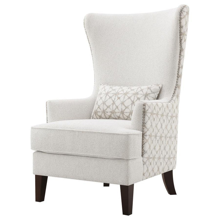 Pippin - Upholstered High Wingback Accent Chair - Latte Accent Chair modern furniture Contempo Furniture