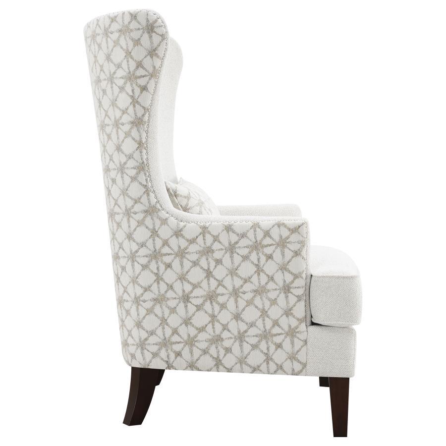 Pippin - Upholstered High Wingback Accent Chair - Latte Accent Chair modern furniture Contempo Furniture