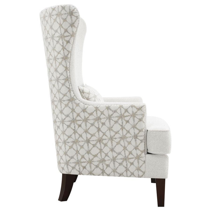Pippin - Upholstered High Wingback Accent Chair - Latte Accent Chair modern furniture Contempo Furniture