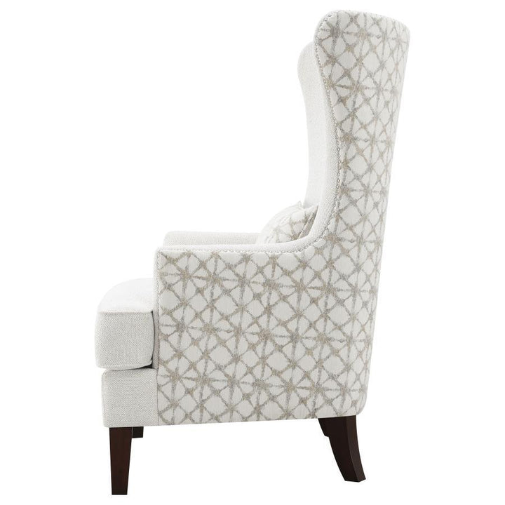 Pippin - Upholstered High Wingback Accent Chair - Latte Accent Chair modern furniture Contempo Furniture