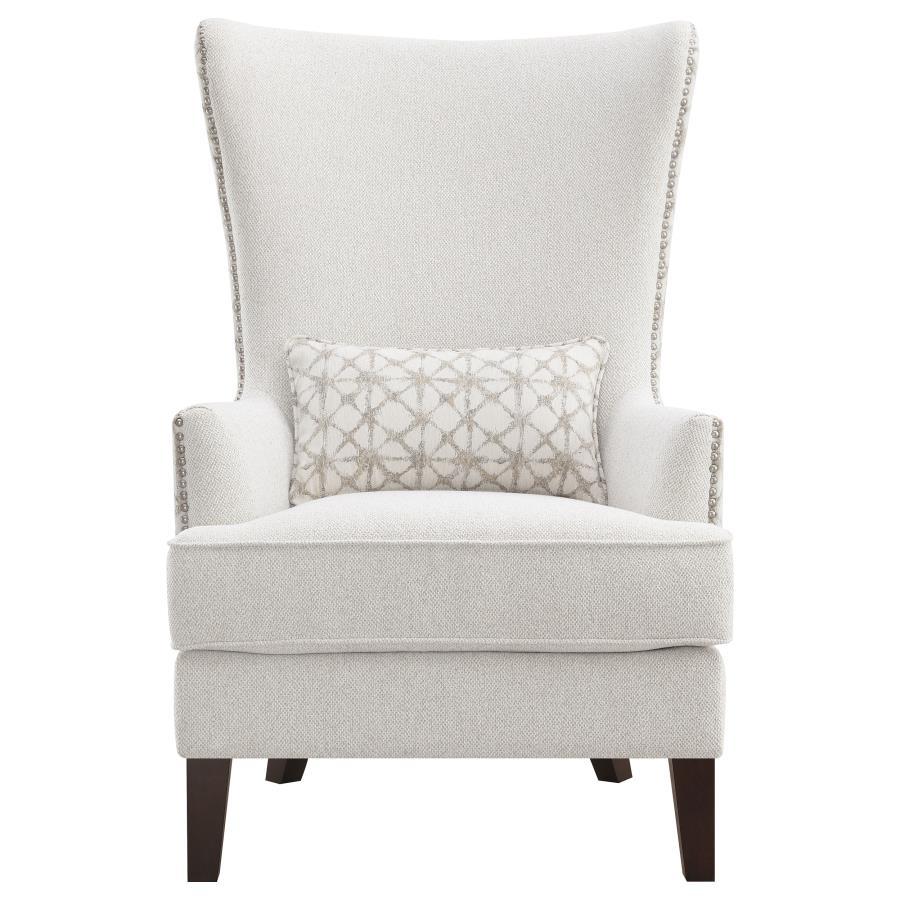 Pippin - Upholstered High Wingback Accent Chair - Latte Accent Chair modern furniture Contempo Furniture