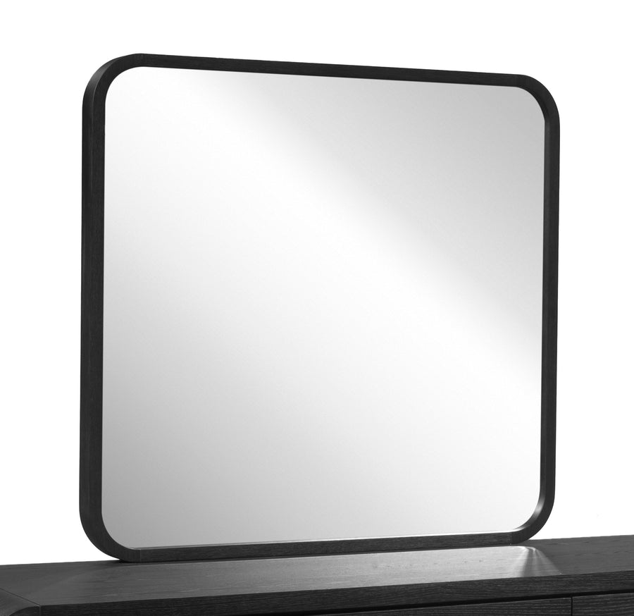 Modus Furniture Prks83 Elora Beveled Glass Mirror In Jet Black Ash