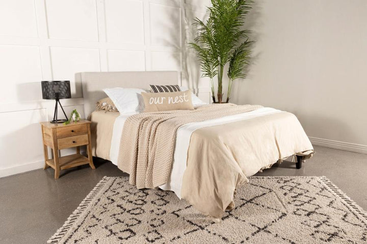 Pirro - Upholstered King Panel Headboard - Sand Upholstered HeadBoard modern furniture Contempo Furniture