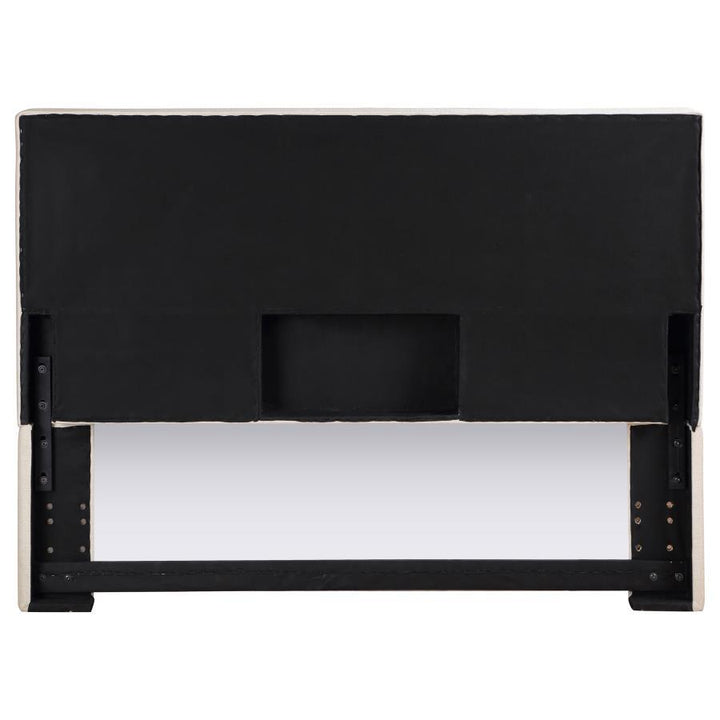 Pirro - Upholstered King Panel Headboard - Sand Upholstered HeadBoard modern furniture Contempo Furniture
