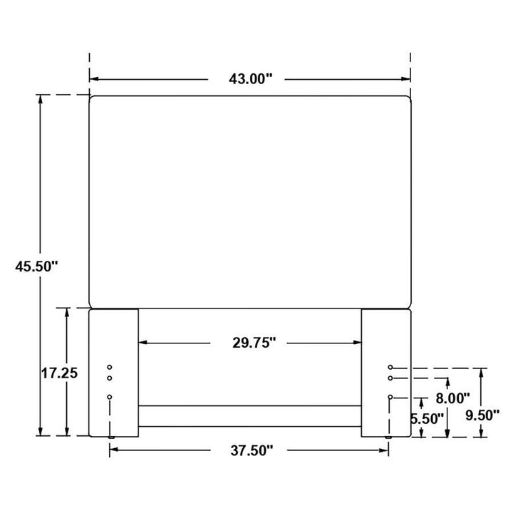 Pirro - Upholstered Twin Panel Headboard - Sand Upholstered HeadBoard modern furniture Contempo Furniture