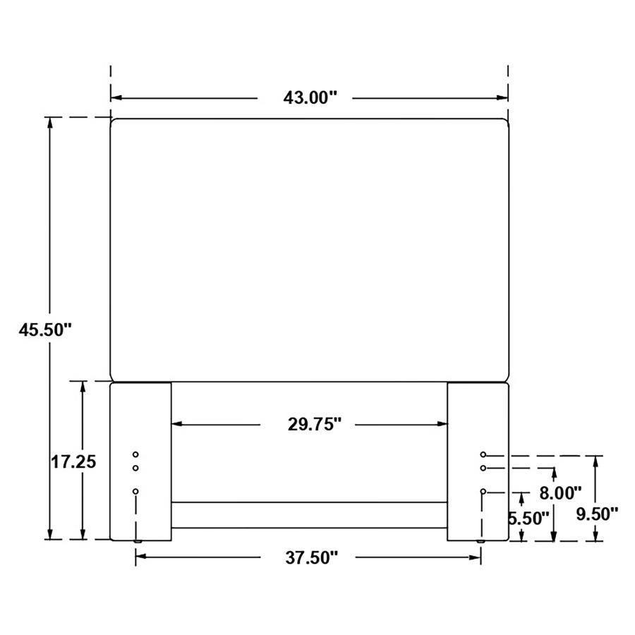Pirro - Upholstered Twin Panel Headboard - Sand Upholstered HeadBoard modern furniture Contempo Furniture