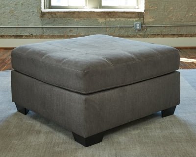Pitkin Oversized Accent Ottoman - Dark Gray Upholstered Ottoman modern furniture Contempo Furniture