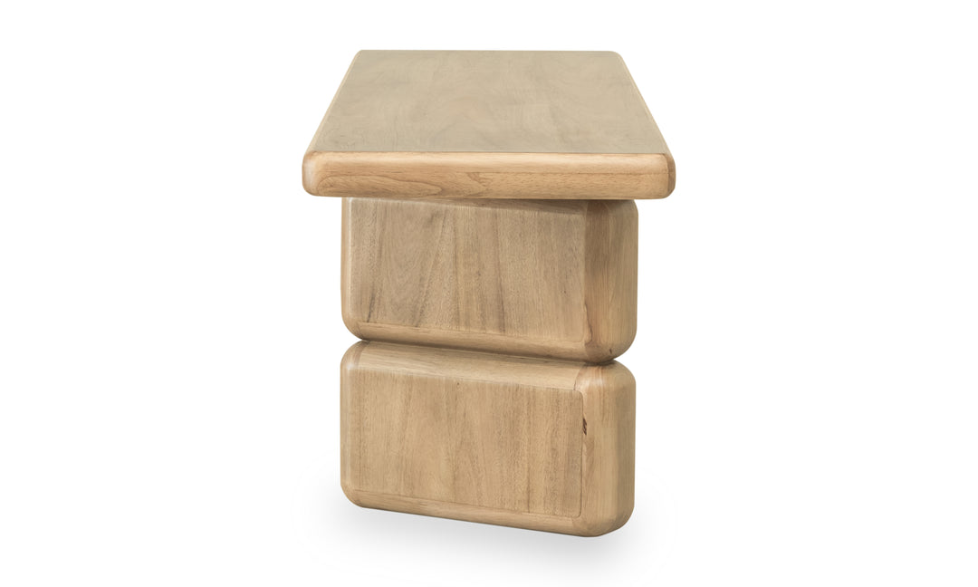 Nia Acacia Wood Dining Bench in Lioness