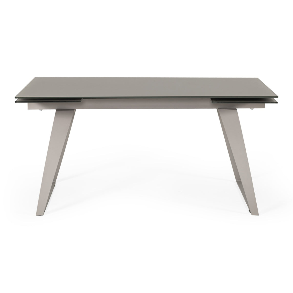 Pittson - Modern Extendable Grey Glass Dining Table