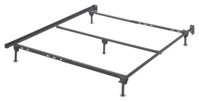 Platform Queen Bolt on Bed Frame - Dark Gray Adjustable Frame modern furniture Contempo Furniture