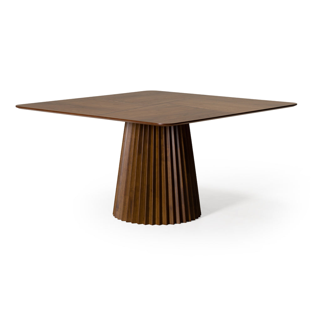 Platte - Mid-Century Modern Walnut Square Dining Table - View 2