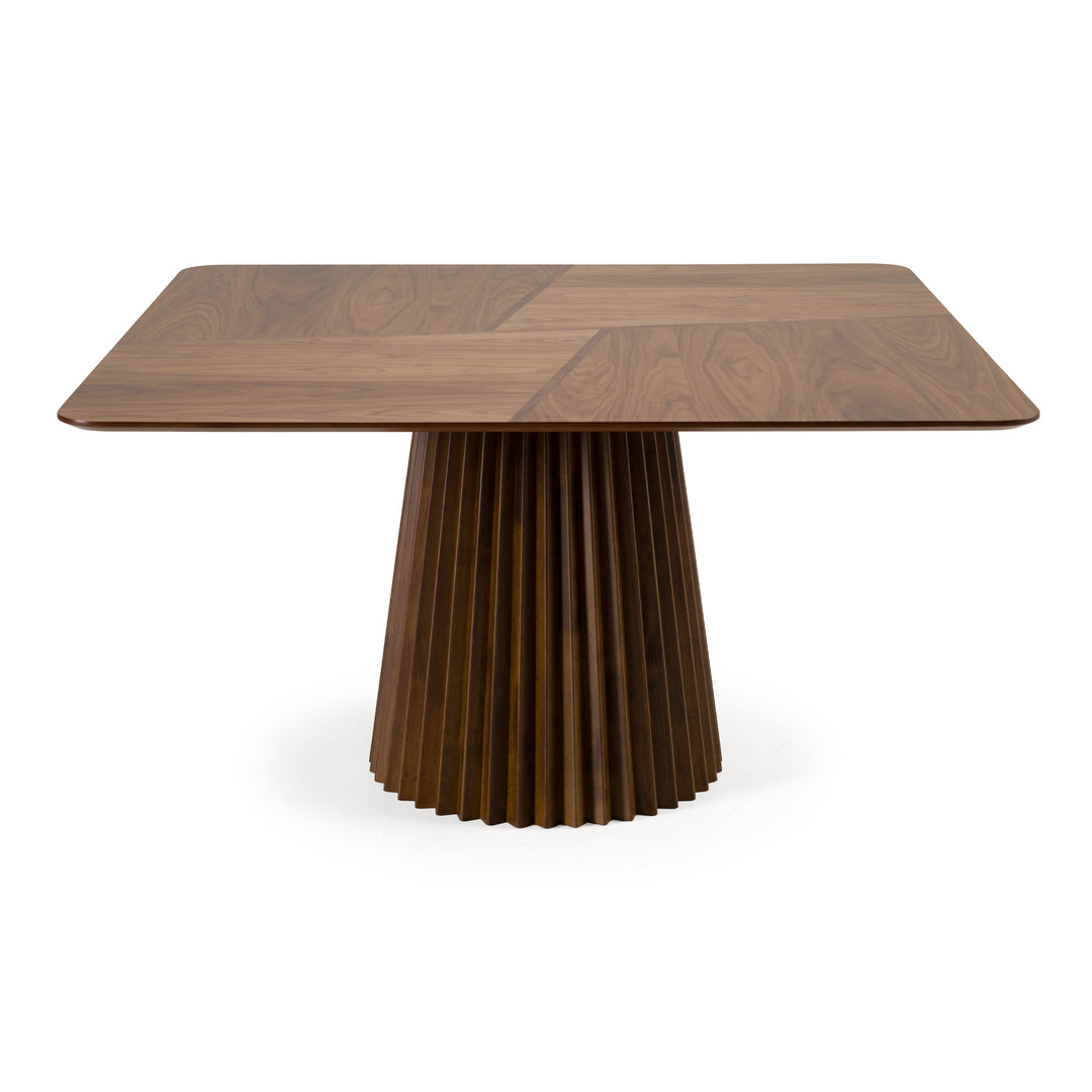 Platte  Mid-Century Modern Walnut Square Dining Table