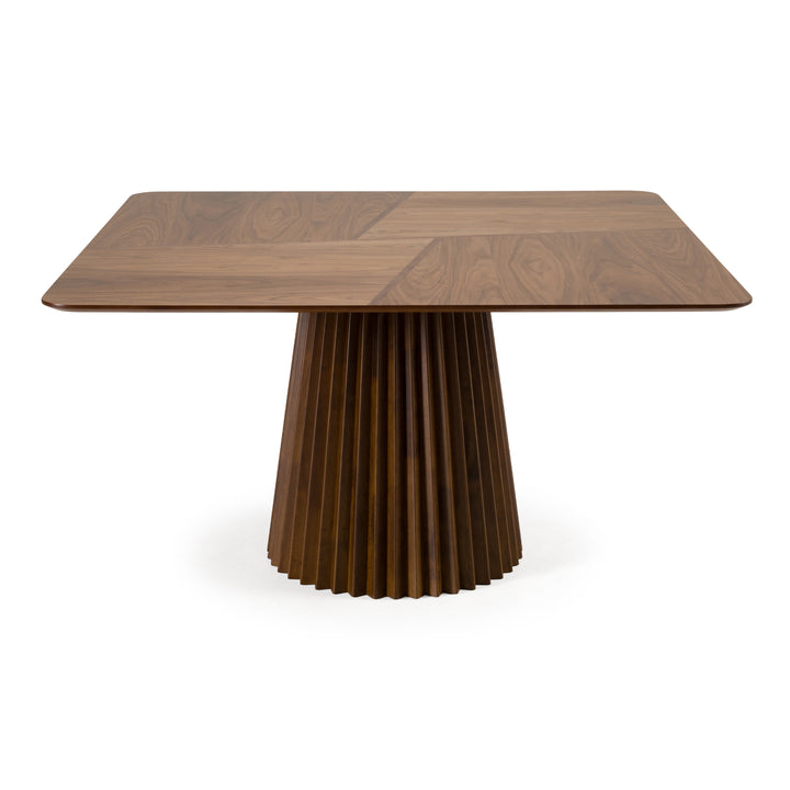 Platte  Mid-Century Modern Walnut Square Dining Table