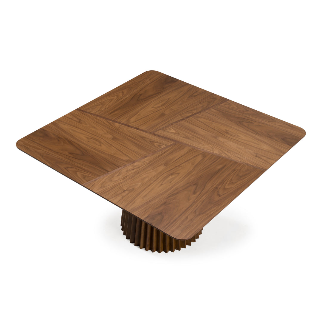 Platte  Mid-Century Modern Walnut Square Dining Table