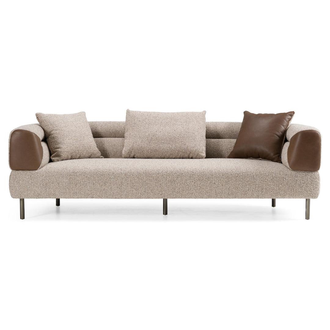 Plume - Modern Brown Fabric Sofa