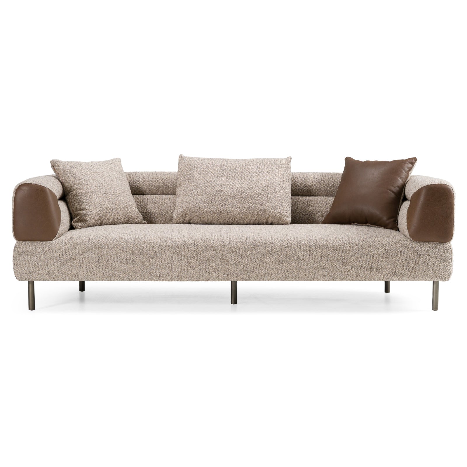 Plume - Modern Brown Fabric Sofa