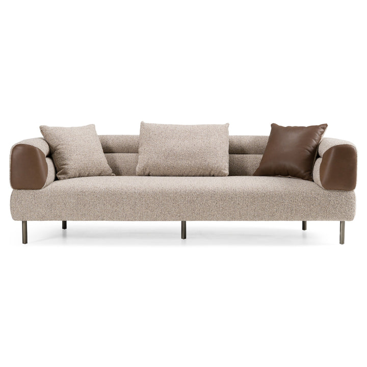 Plume - Modern Brown Fabric Sofa