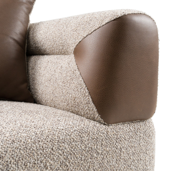 Plume - Modern Brown Fabric Sofa