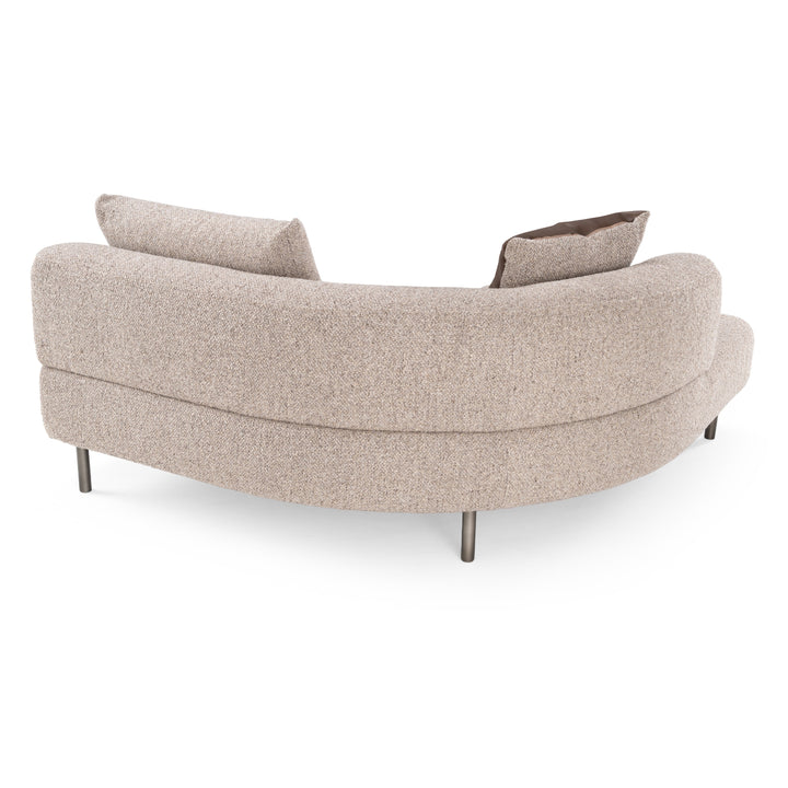 Plume - Modern Brown Fabric Sectional Sofa
