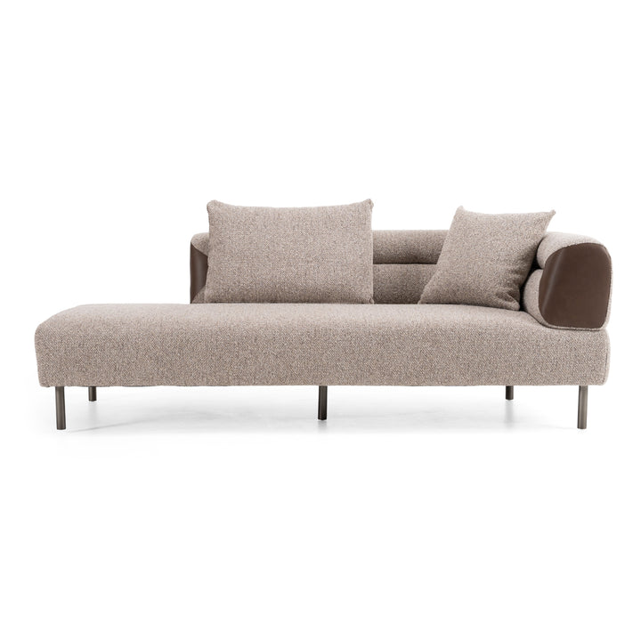Plume - Modern Brown Fabric Sectional Sofa