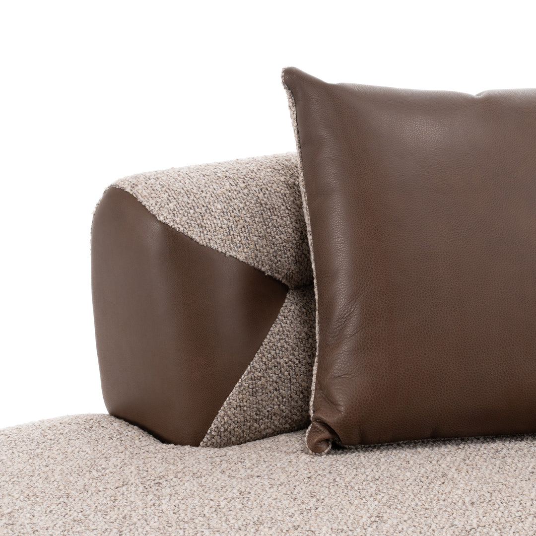 Plume - Modern Brown Fabric Sectional Sofa