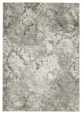 Poincilana 5' x 7' Rug - Pearl Silver Area Rug modern furniture Contempo Furniture