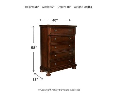 Porter Chest of Drawers - Dark Brown Accent Chest modern furniture Contempo Furniture