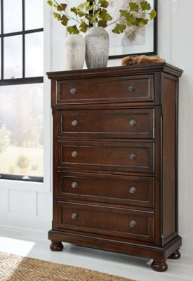Porter Chest of Drawers - Dark Brown Accent Chest modern furniture Contempo Furniture