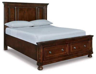 Porter Queen Panel Storage Bed - Dark Brown Storage Bed modern furniture Contempo Furniture