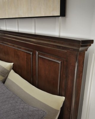 Porter Queen Panel Storage Bed - Dark Brown Storage Bed modern furniture Contempo Furniture