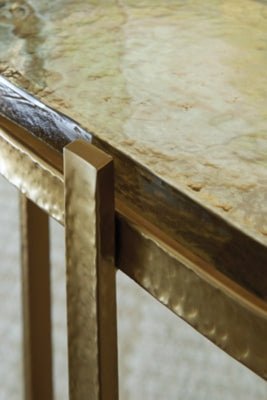 Porterville Accent Table - Gold Accent Table modern furniture Contempo Furniture