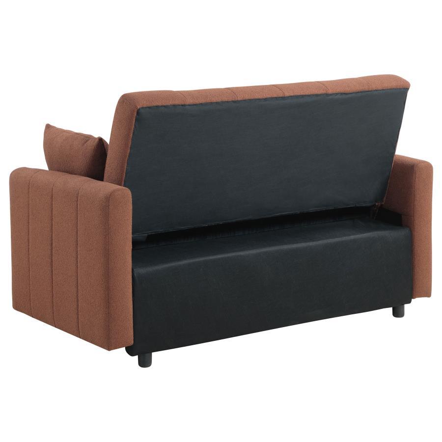 Portland - Boucle Upholstered Sleeper Sofa Bed - Copper Sleeper Sofa modern furniture Contempo Furniture