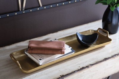 Posy Tray - Gold Trays modern furniture Contempo Furniture