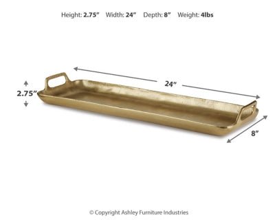 Posy Tray - Gold Trays modern furniture Contempo Furniture