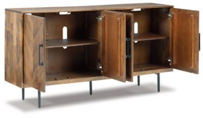Prattville Accent Cabinet - Dark Brown Accent Cabinet modern furniture Contempo Furniture