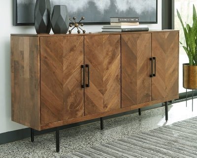 Prattville Accent Cabinet - Dark Brown Accent Cabinet modern furniture Contempo Furniture