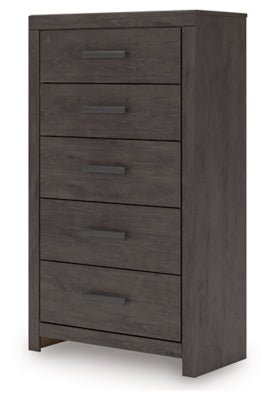 Prendonea Chest of Drawers - Dark Gray Accent Chest modern furniture Contempo Furniture