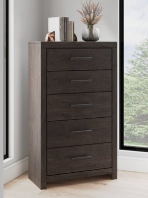 Prendonea Chest of Drawers - Dark Gray Accent Chest modern furniture Contempo Furniture