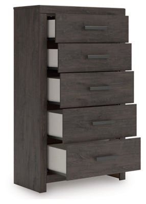 Prendonea Chest of Drawers - Dark Gray Accent Chest modern furniture Contempo Furniture